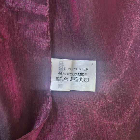 Purple vintage gown with scarf, European size 36 (XS) - Picture 8 of 9